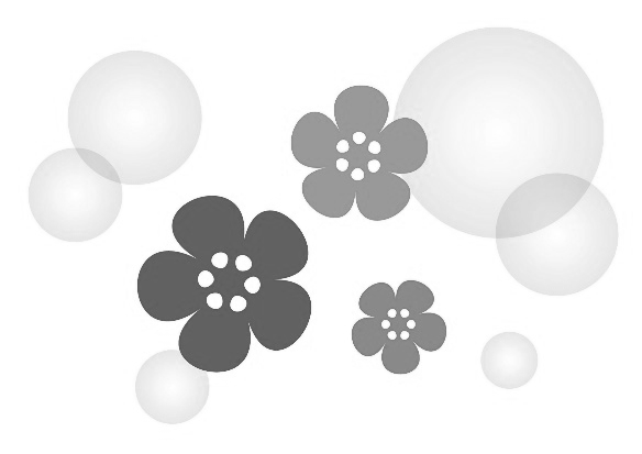 花とシャボン玉